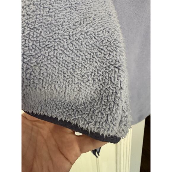 VGUC Vineyard Vines Blue Mock Neck Zipper Long Sleeve Fuzzy Dress Or Cover Up XL - Picture 5 of 8